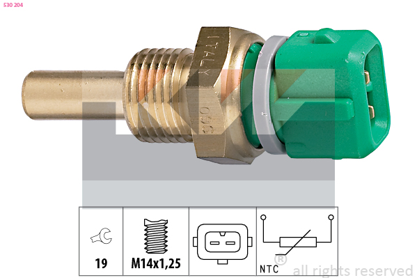 Senzor,temperatura lichid de racire 530 204 KW
